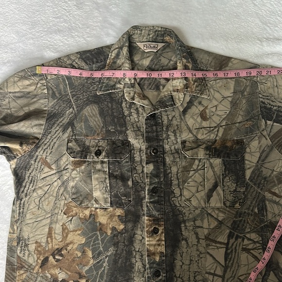Vtg Walls Realtree Camouflage Camo Hunting Long Sleeve Button Up Work Shirt L - Picture 8 of 8